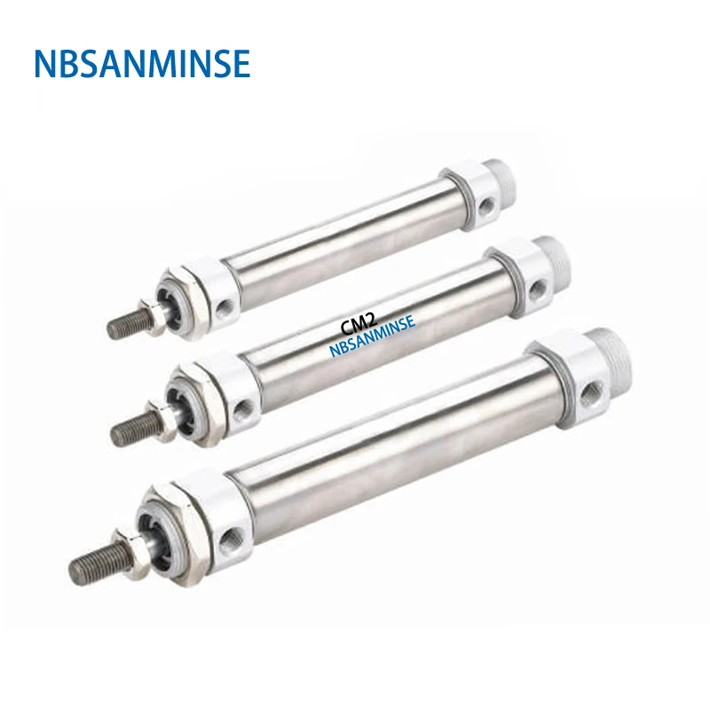 NBSANMINSE 5ชิ้น/ล็อต CM2 20มม.กระบอกมาตรฐานประเภท Mini กระบอกอัด Air Double Acting กระบอกสูบนิวเมติก