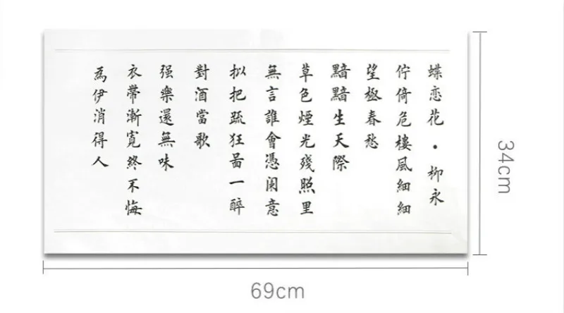 Chinese Calligraphy 40sheets Medium Regular Script Copybooks Chinese Calligraphie Copybook for Beginner Xuan Paper Poem Copybook