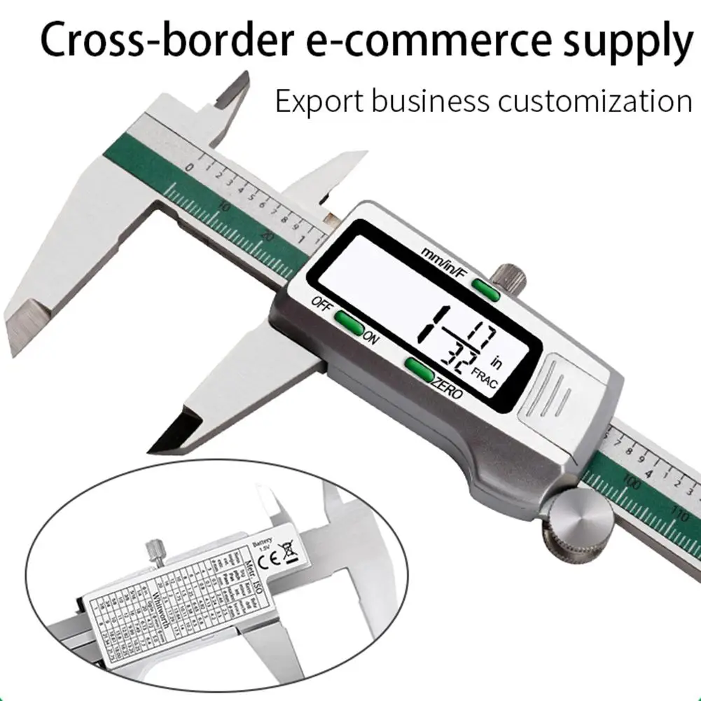 Imagem -05 - Digital Caliper Display Lcd mm Polegada Digital 0300 mm Precisão 0.02 mm Vernier Caliper Calibre Micrômetro Ferramenta de Medição Profissional