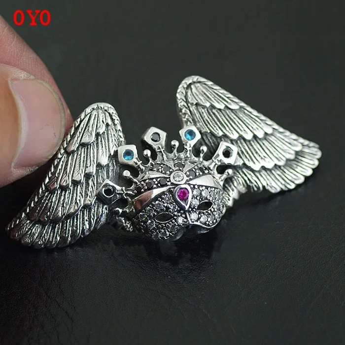 Imported from Thailand, suitable for matching sweater chain ball mask and angel wings 925 Thai silver pendant