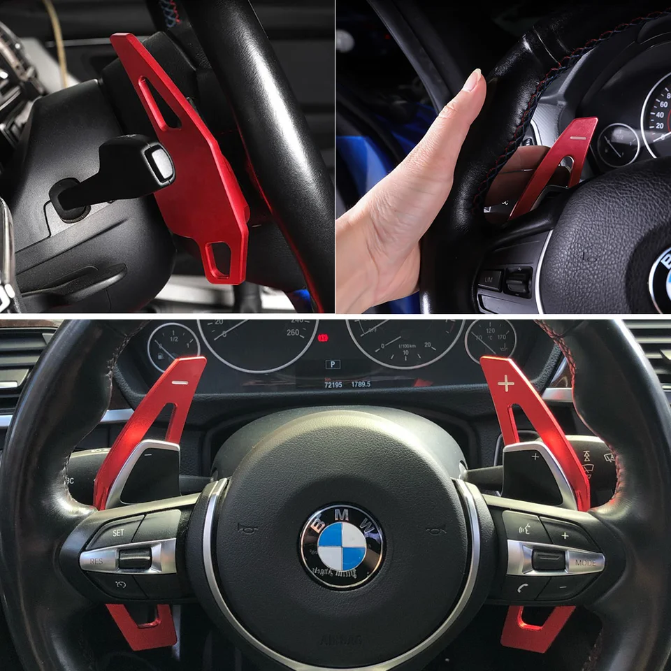 Palettes Changement Vitesse Aluminium Bleu Pour BMW F30 F31 F10 F20 X3 X5 - Extension Volant