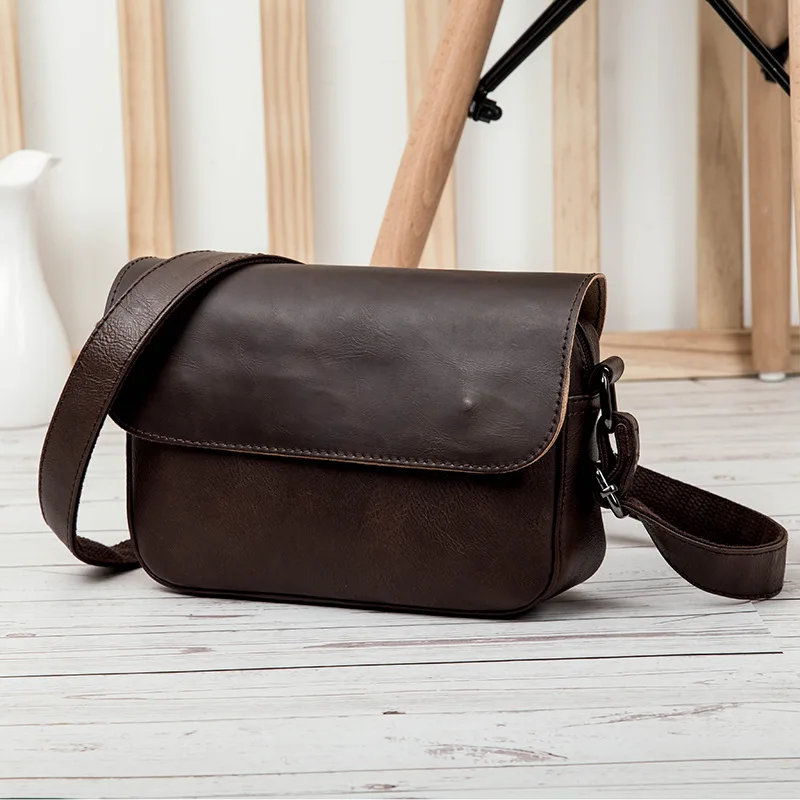 Japanese Style Crossbody Bag Men Messenger Bag New Fashion Design Small Shoulder Bag Men Pu Leather Cross Body Bag Male Handbag