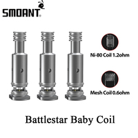 3pcs Original Smoant Battlestar Baby Coil Mesh Coil 0.6ohm/Ni-80 Coil 1.2ohm for Battlestar Baby/ Charon Baby Pod / Veer Kit