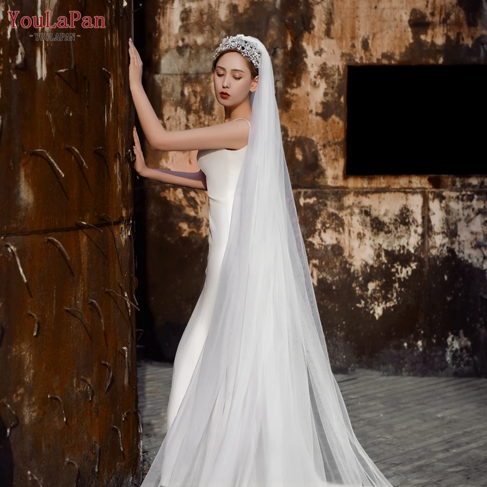 YouLaPan V30 velo da sposa cattedrale a 2 livelli veli da sposa lunghi 3 metri accessori da sposa eleganti