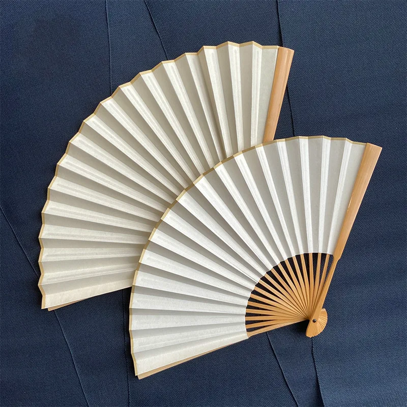 

Classical DIY Xuan Paper Fan Blank Calligraphy Paper Folding Fan Artist Brush Calligraphy Ink Painting Paper Fan Art Supply