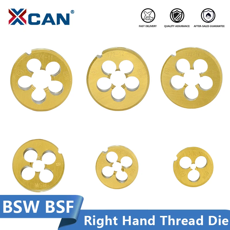 

XCAN Hard Alloy Thread Die BSW BSF Screw Die TiN Coating Machine Die Metal Threading Tools Hand Tools