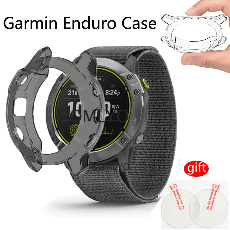 

Умная защитная рамка 3 в 1 для чехлов для часов Garmin Enduro, чехол из ТПУ, стеклянный экран, защитная пленка