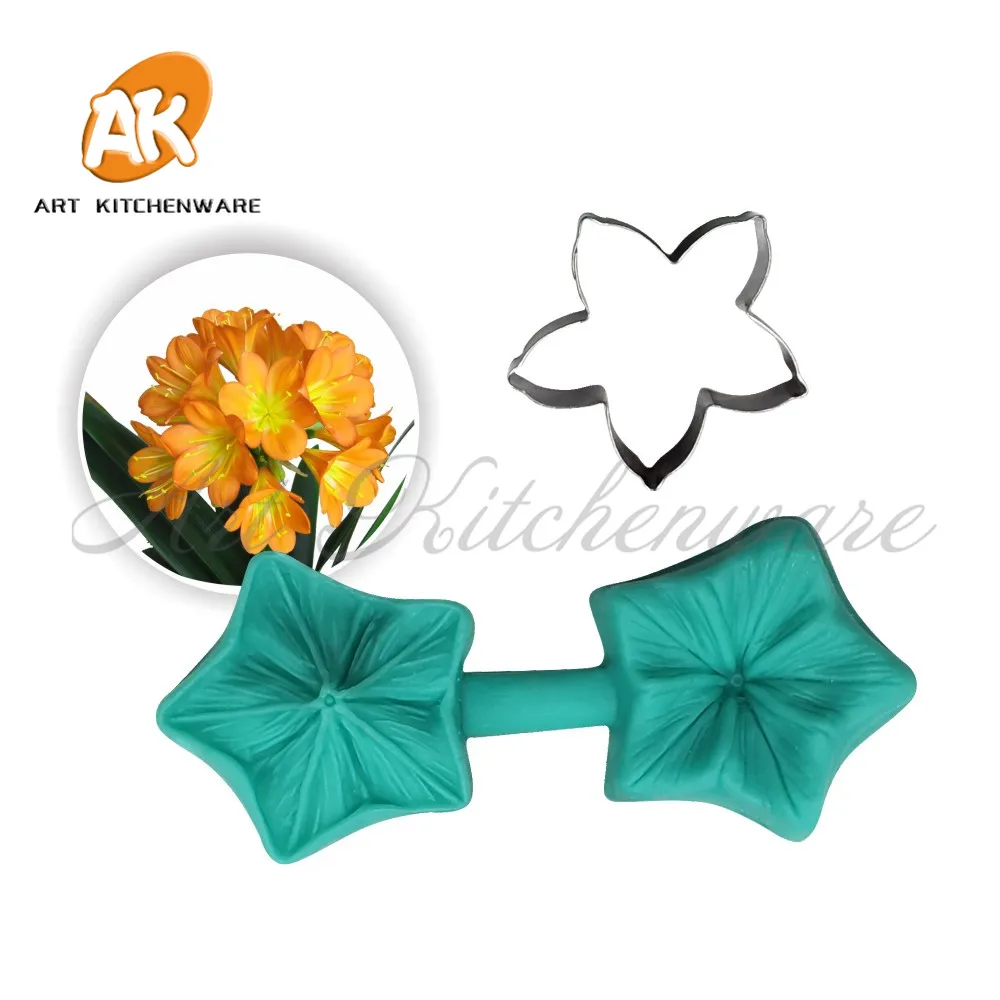 Flowers Impression Mold Silicone Veiner Mold Cake Decorating Fondant  Sugarcraft Cake Mold for Sugar Flower