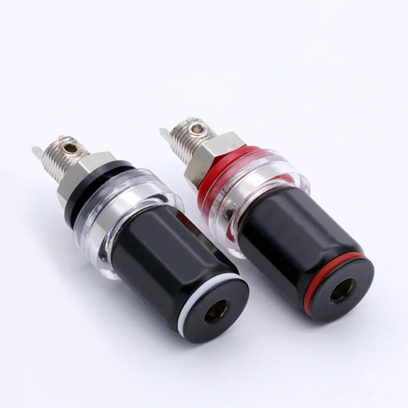 10pcs/lot Rhodium Plated HIFI Amplifier High Quality Speaker Terminal Binding Post Socket Wire Connectors