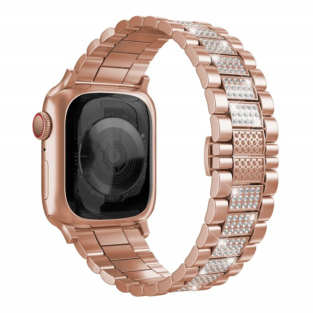 

Bling Band Compatible for Apple Watch Band 38mm 40mm 42mm 44mm correas for iWatch Strap Series 5 4 3 2 1 Jewelry Wristband belt