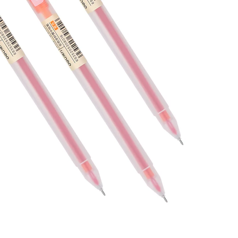 DELI Full Needle Gel Pen 4 Pcs A119 Office Marking Pen 0.5mm Student with Multi-color Water-based Pen Writing Painting Tools