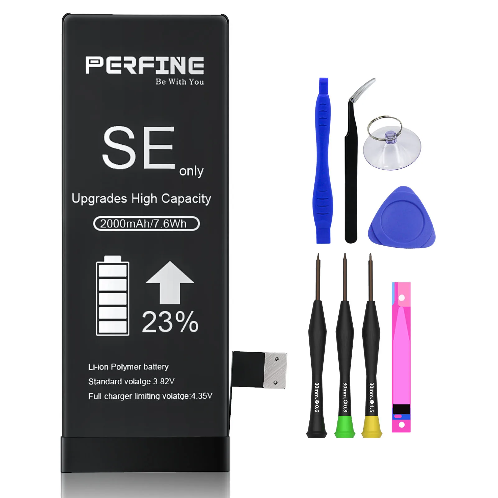 Perfine Battery for iphone 5SE 6S 7 8 Plus 11 SE 2020/2016 Replacement Battery with Repair Tool kit