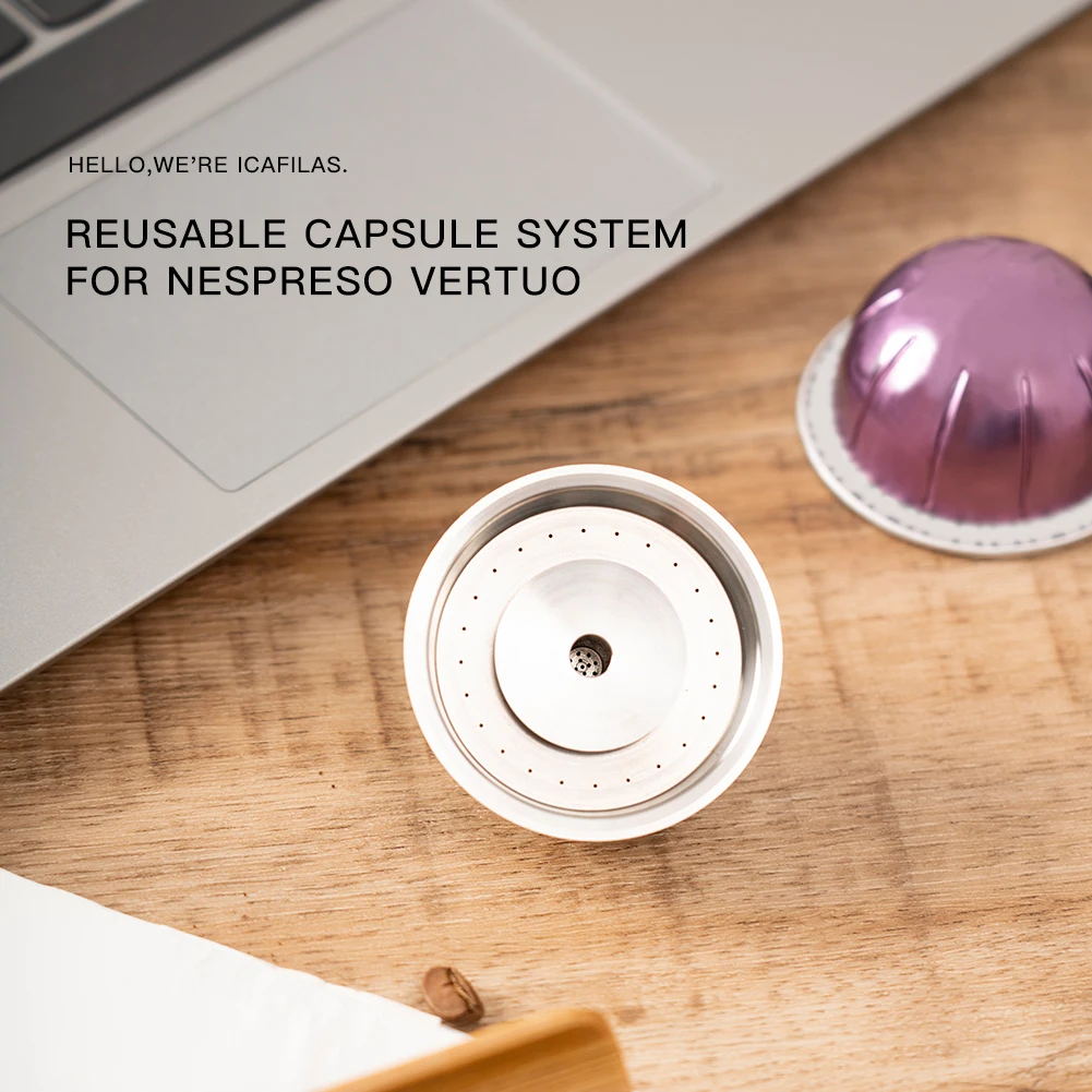 RECAFIMIL Reusable Capsule For Nespresso Vertuo Next Coffee Filter Espresso Vertuoline Barista Accesorios Steel Pod Big Cup