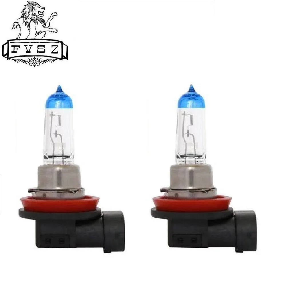 2Pcs H11 12V 55W 4200K Car Halogen Headlights Bulbs 2000lm White Light Super Quartz Glass Lamp (DC12V)