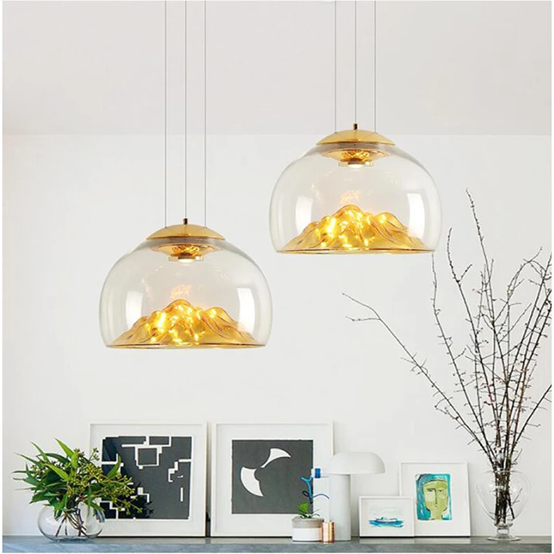 Axolight Mountain View Glass Pendant Light Nordic island pendant lights creative coffee bar lamp clothing kitchen island lightin