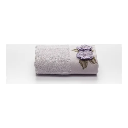 Aryıldız Home Lilac Bamboo Embroidered Towel 50 X90 cm Boxed