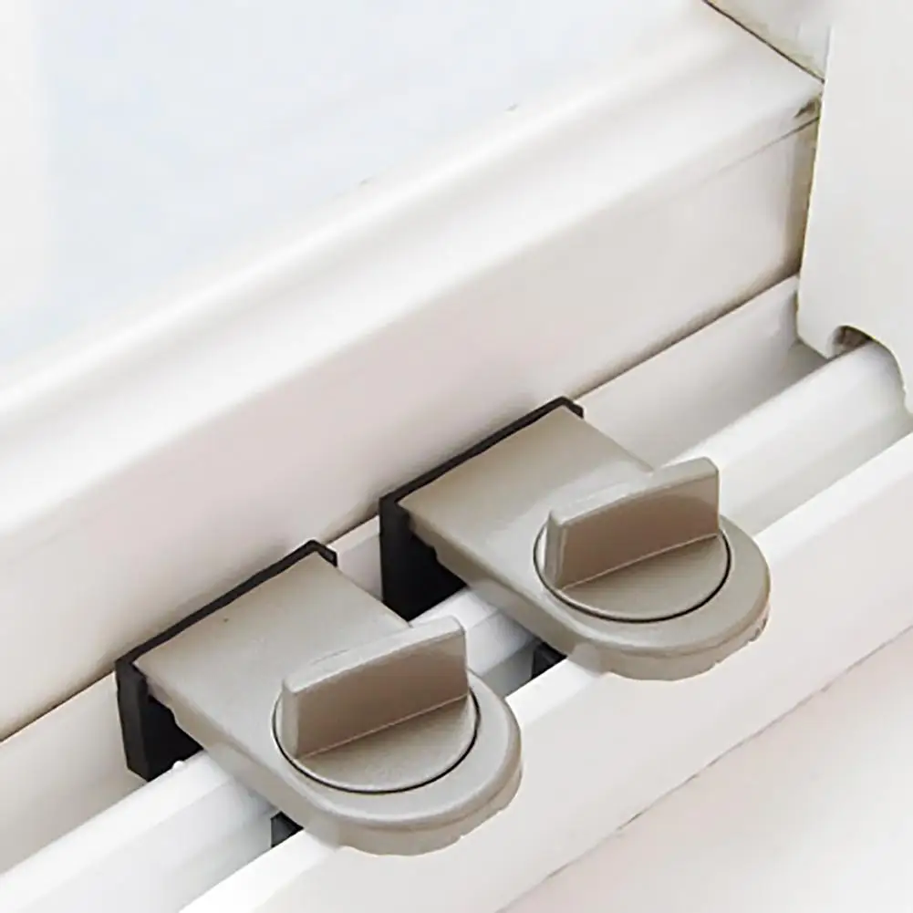 Vanzlife Locks On Windows Security Door Latch Mobile Window Insurance Lock Anti-theft Protection Lock Window Stoppers Home Deco