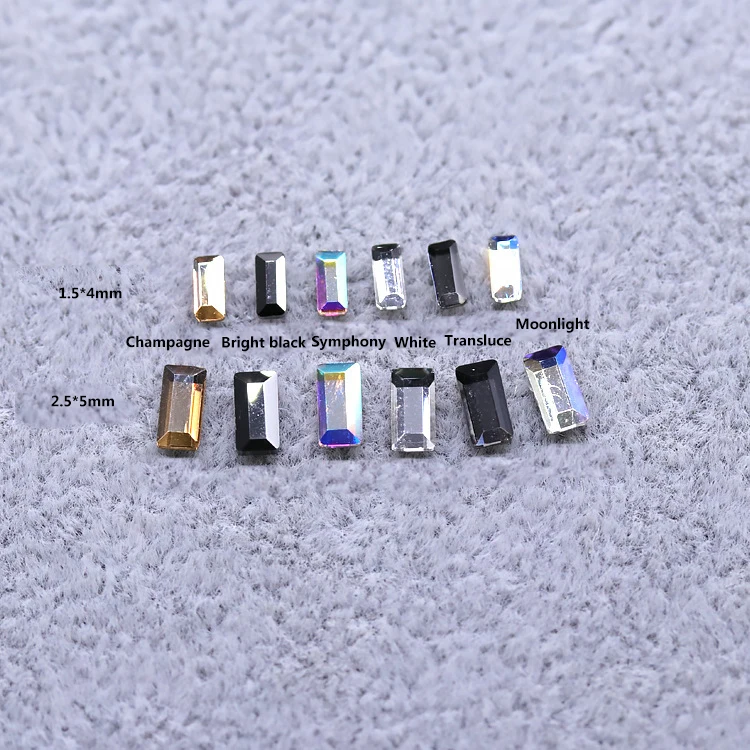 50 Pcs Shiny Crystal 3D Nail Art Rhinestone Decorations Shape Flatback Glass Diamond Jewelry Design Manicure Accessories