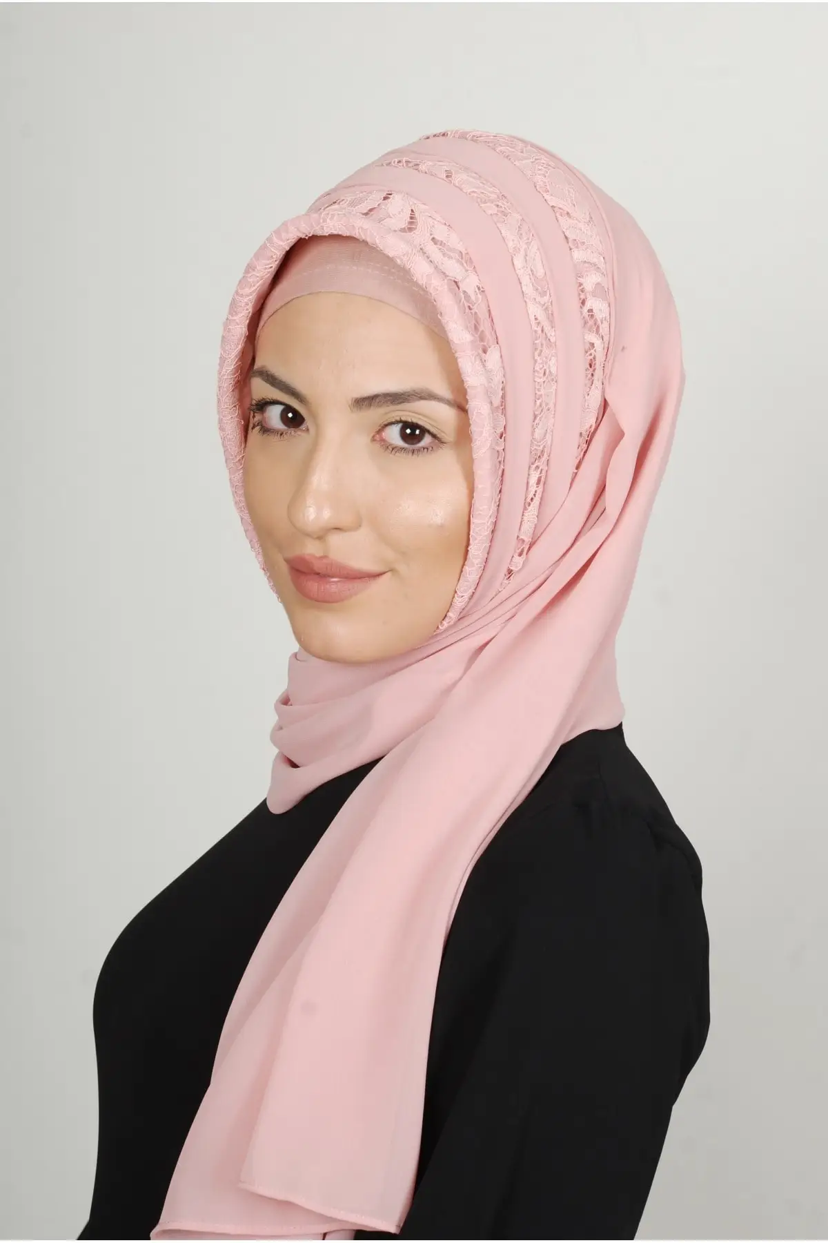 Instant Hijab Lace Drapeli Scarf