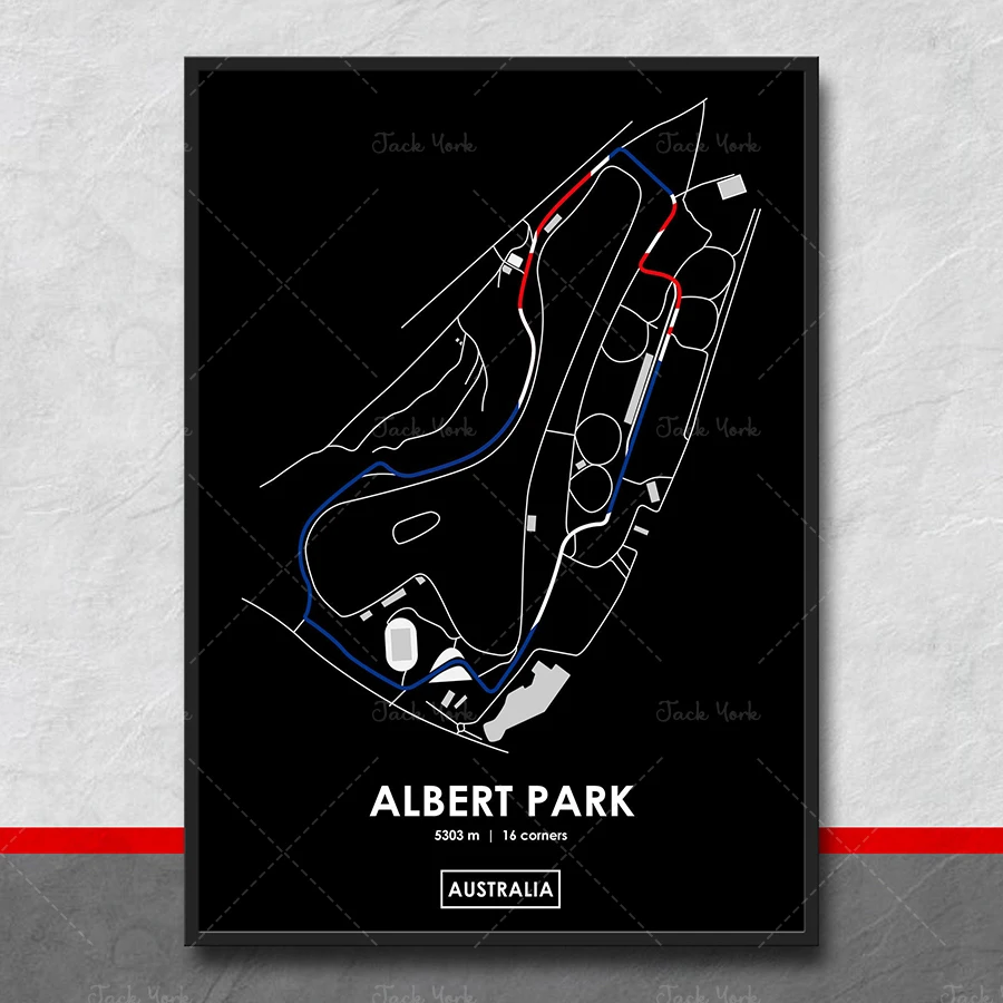 Albert Park - Australia Track Map Poster