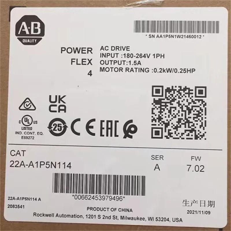 

Преобразователь частоты 22A-A1P5N114 22AA1P5N114