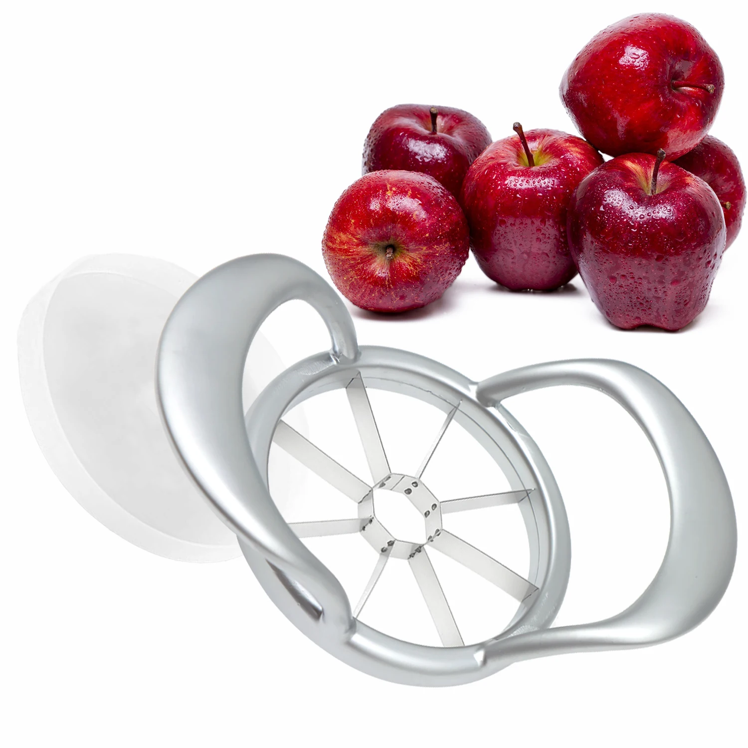 

KAYCROWN Apple Slicer - Corer - Cutter - Divider, Heavy Duty Zinc Alloy Apple Wedger Tool with Blade Guard, 8 Blades