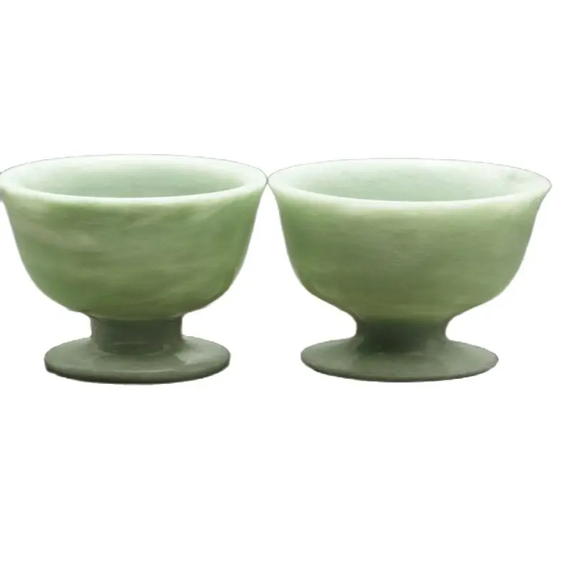 Chinese Jades Goblet, Beautiful Natural Color, Handmade Wine Cup, Exquisite