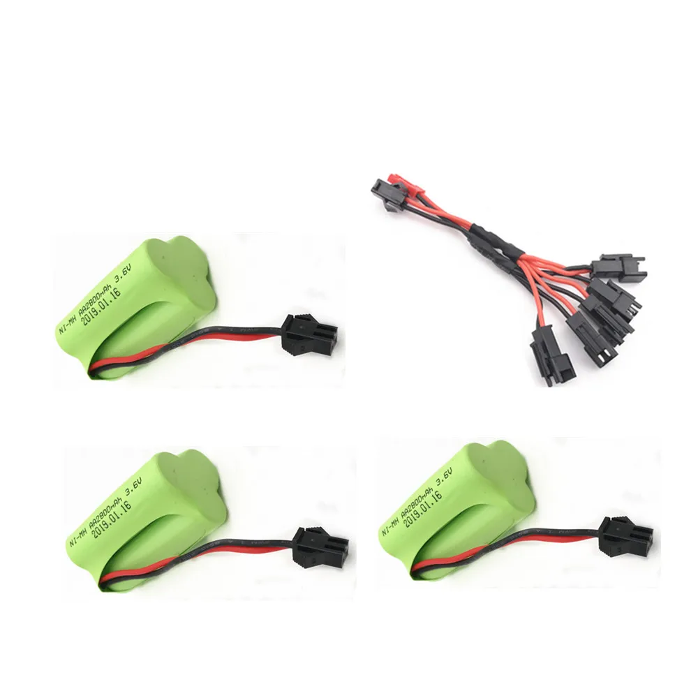 2800 MAh Pin Sạc 3.6 V Và 3.6 V Cho RC Xe Ô Tô Đồ Chơi Xe Tăng Đoàn Tàu Robot Thuyền Súng NiMH pin AA 3.6 V 2800 MAh Gói