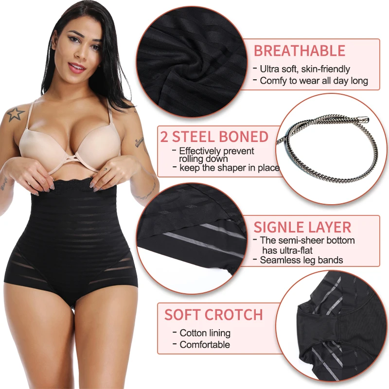 Miss Moly Waist Trainer Body Shaper Control Panties Slimming Bodysuit High Waist Tummy Control Seamless Strapless Panty Briefs