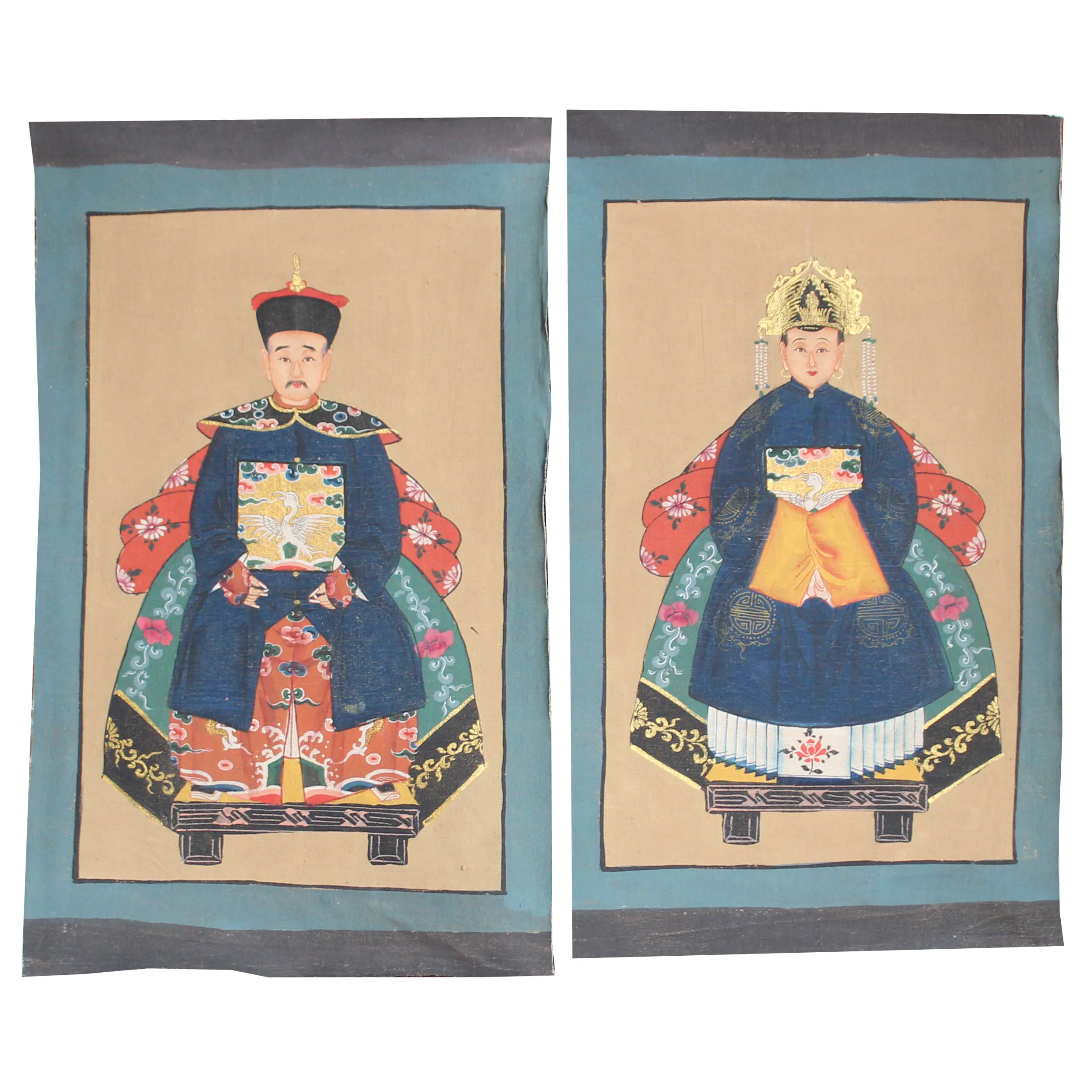 

Hand painted ancestor painting on canvas fabric