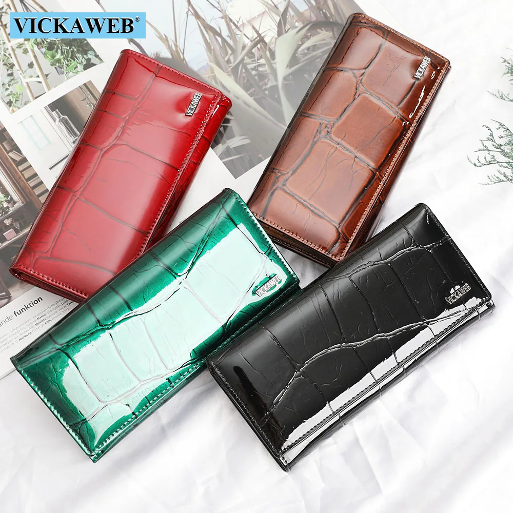 Free Gift Genuine Leather Women Wallet Magnetic Hasp Female Long Purse Ladies Coin Purses Fashion Wallets Women\'s Money Walet