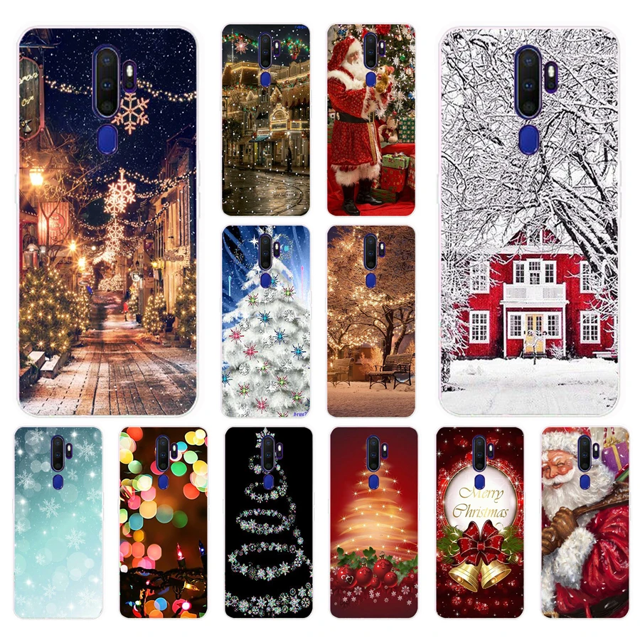 287FG christmas lights gift Soft Silicone Tpu Cover phone Case for OPPO A5S A7 AX7 A5 A9 2020 Reslme C3