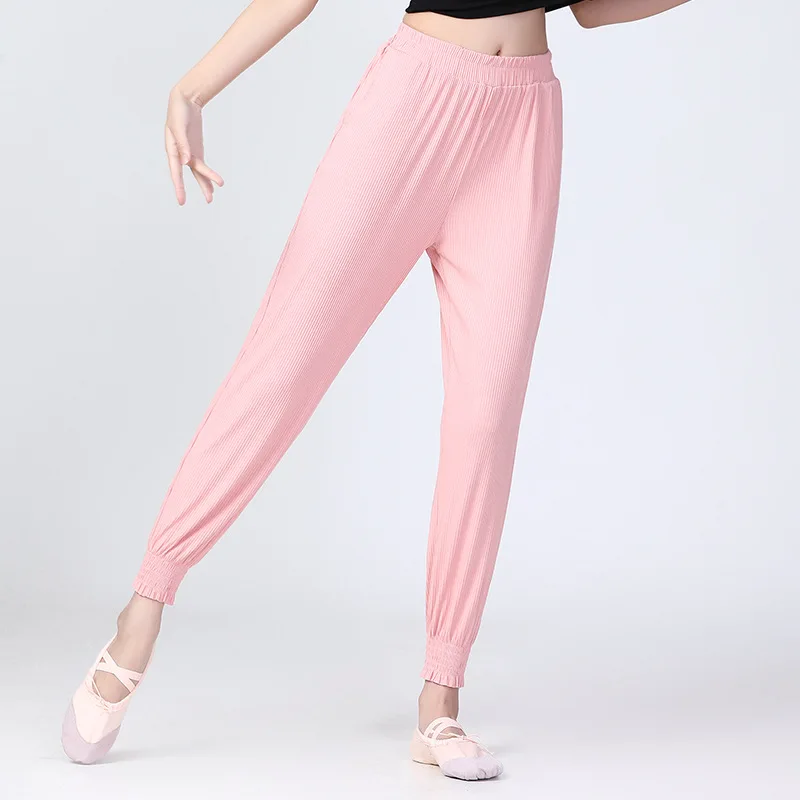 

Спортивные брюки для латиноамериканских джазовых танцев, тренировочные, черные, женские летние, тонкие, свободные, широкие, штаны с высокой талией, для бальных танцев