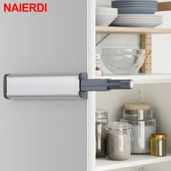 NAIERDI 10PCS Stainless Steel Cabinet Catches Push to Open Damper Buffer Invisible Cabinet Pull Magnetic Touch Switch Rebounder