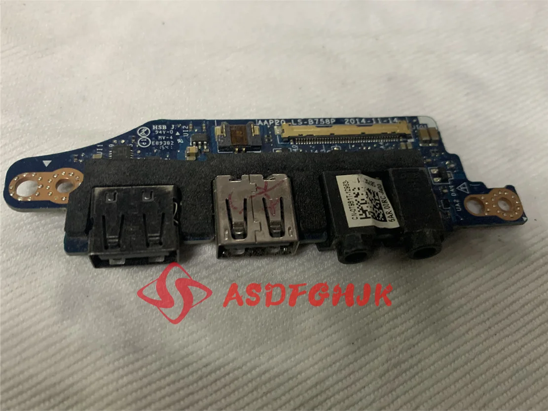 Original 0T981T for DELL for Alienware 17 R3 USB Audio Port IO Board CHB02 AAP20 LS-B758P T981T CN-0T981T TESED OK