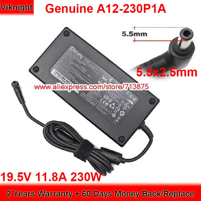 

Genuine Chicony 19.5V 11.8A AC Adapter A12-230P1A for Gigabyte AERO 15-X8 15-X9-RT4K5MP GAMING AERO 15 OLED RP77 Power Supply