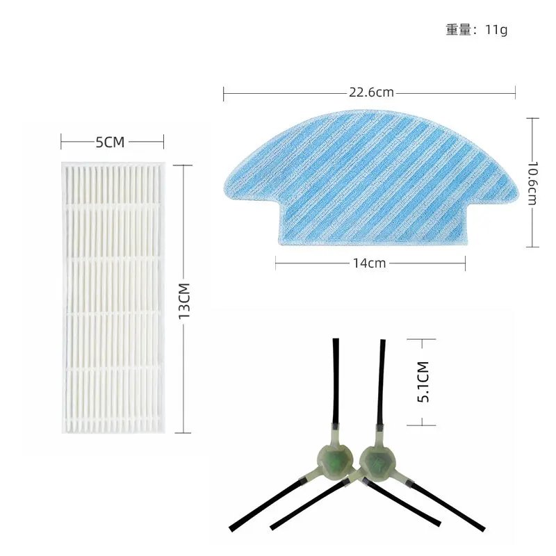 Side Brush HEPA Filter Mops For Lefant M210 M210S M210B M213 OKP Life K2 K3 K4  Robot Vacuum Accessories