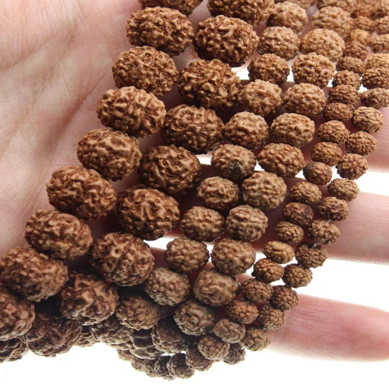 Antique Yoga Buddhist Mala 108pc Wooden Beads Buddha Bracelet Rudraksha Charm Beads Bracelet Necklace For Men Women Jewelry Gift