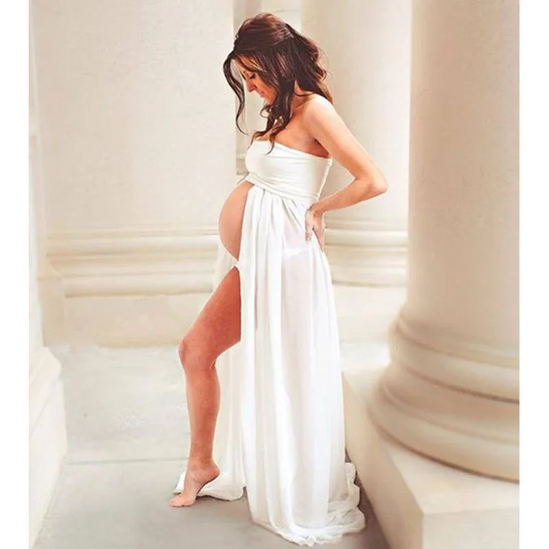 Maternity Dress Photography Props Chiffon Pregnancy Dress For Photo Shoot Maxi Gown Dresses Maternity Clothes For Pregnant Women image 4