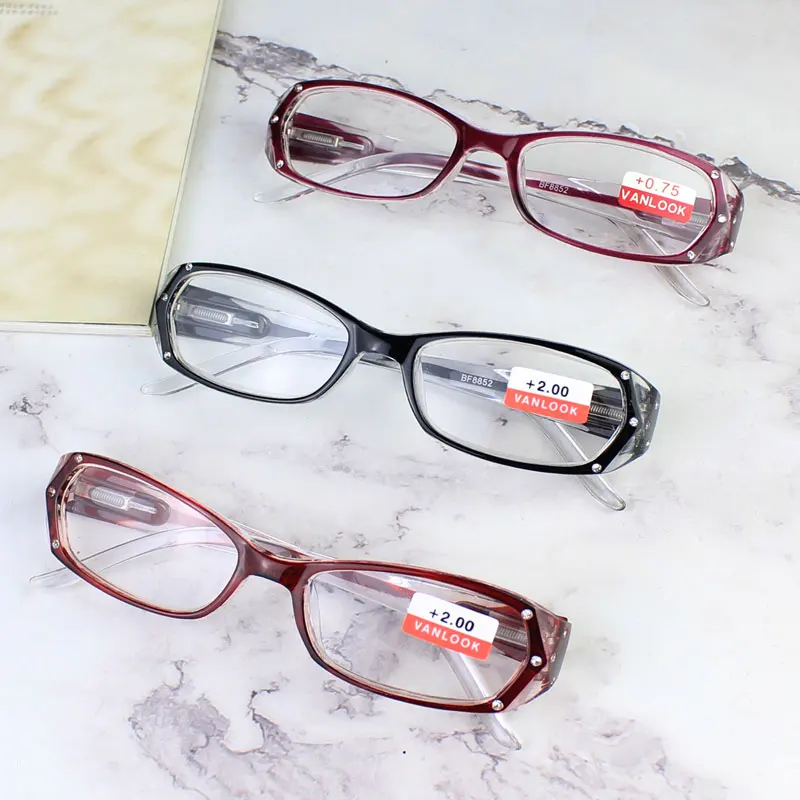 Rhinestone Reading Glasses Women Gafas de Lectura Eyeglass Fashion Spectacles Frames +50 +75 100 125 150 175 200 250 300 350 400