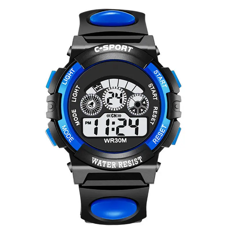 Montre de sport pour enfants, montre-bracelet étanche en Silicone, LED numérique lumineuse pour écoliers filles garçons