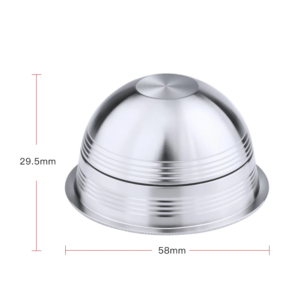 Icafilas Coffee Capsule Pod For Nespresso Vertuo & Delonghi ENV150 Refill Reusable Stainless Steel Coffee Filters Dosing Ring