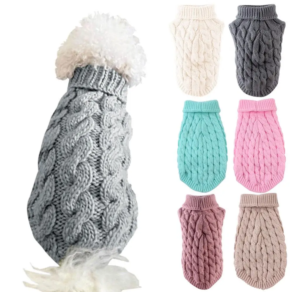 Pet Winter WarmKnitted Dog Clothes Warm Jumpers Sweater For Small Large Dogs Pet Clothing Coat Knitting Crochet Cloth