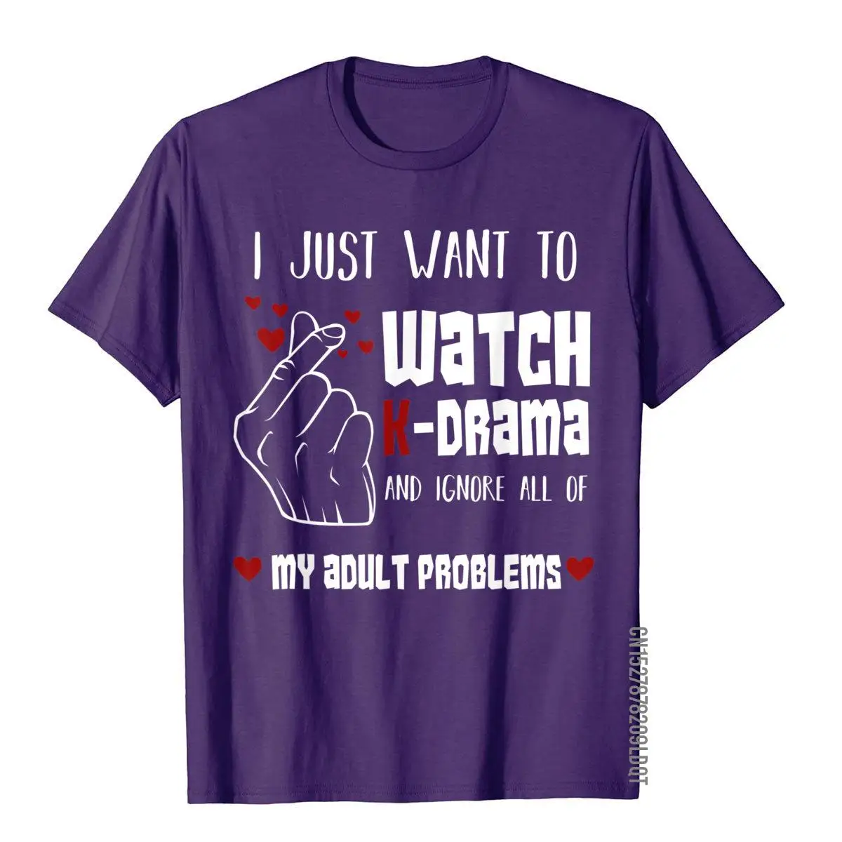 Ik Wil Gewoon Horloge K-Drama Grappige Korea Minnaar T-shirt T Shirts Tops Tees Heersende Katoen Preppy Stijl classic Heren