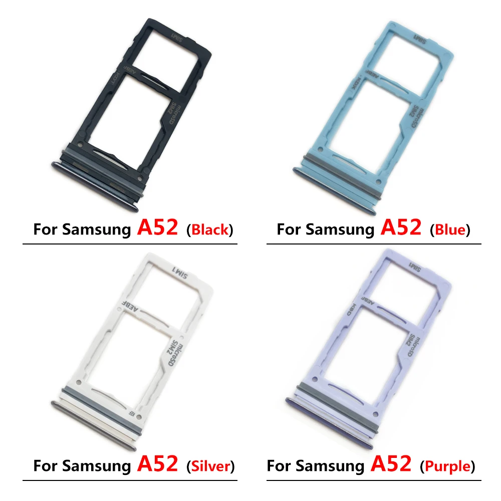 New For Samsung  A32 4G A52 A72 A32 5G Replacement Repair SIM Card Slot SD Card Tray Holder Adapter + Pin ( Dual Card )