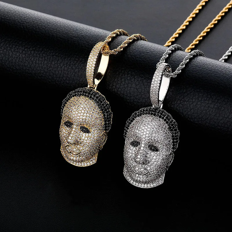 

Хип-хоп коготь оправа кубический цирконий Bling Iced Out мультфильм персонаж подвески ожерелья для мужчин рэпер ювелирные изделия Прямая доставка