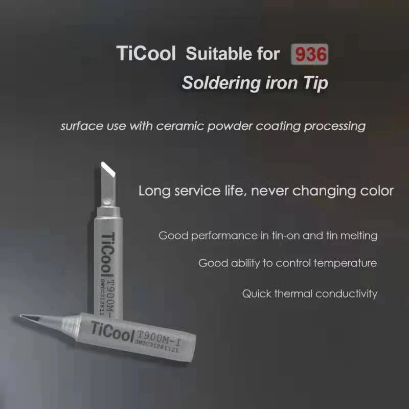TiCool 936 العالمي تحلق سلك سبيكة لحام تلميح مستقيم تلميح قمة منحنية سكين صغير تلميح هو مناسبة لأدوات إصلاح المحمول