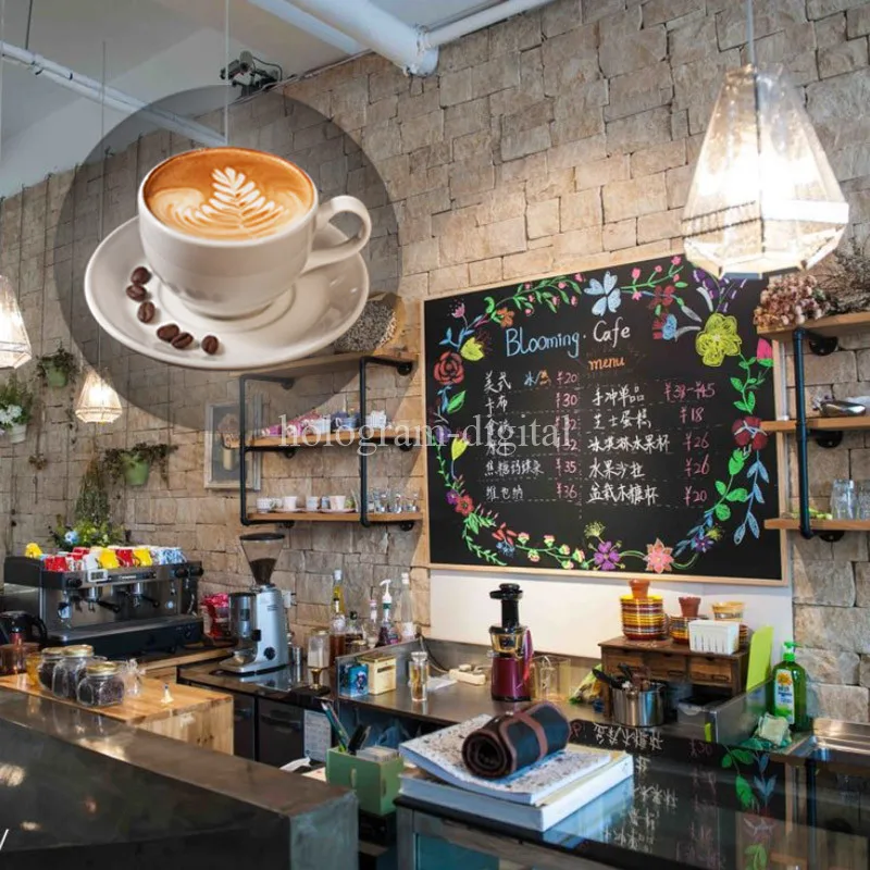 Best diameter 60CM Four blades High image 3d hologram led fan display wifi app pc control