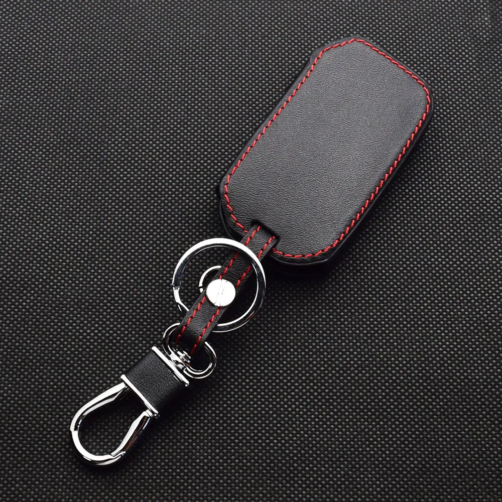 Leather Car Key Cases 7 Buttons Smart Keyless Entry Remote Control Fobs Shell Protector Cover Jacket For Kia Carnival 2020 2021