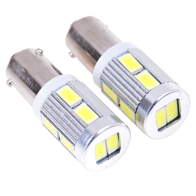 2Pcs DC 12V H6W BAX9s 10SMD Corner Indicator Light LED Parking Light Tail Light Bulb